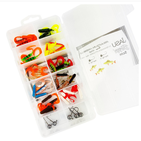 Jasu Sirppi jigilajitelma 5 cm 40kpl + jigipäät