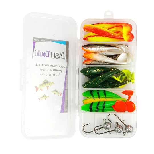 Jasu Louhi jigilajitelma 6 cm 16kpl + jigipäät
