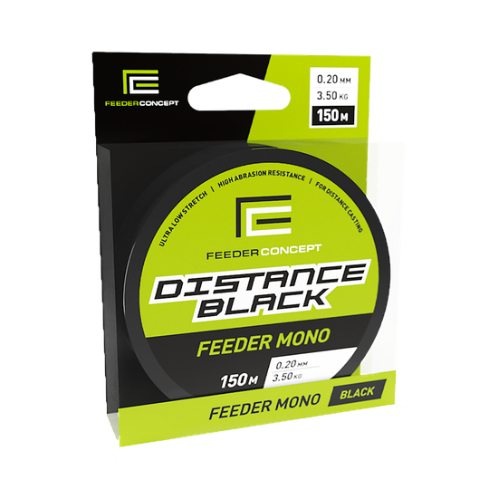 Feeder Concept Distance Black 150 m musta monofiilisiima